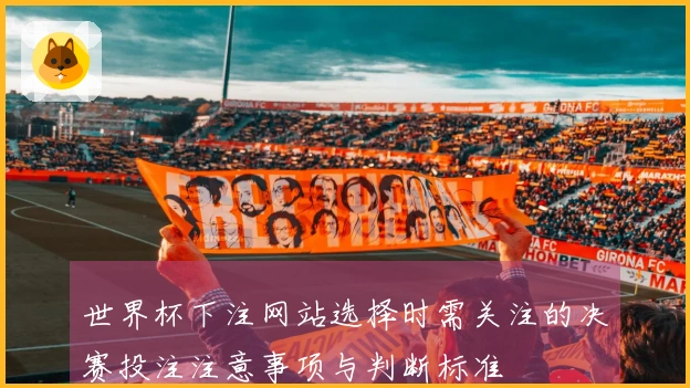 世界杯下注网站选择时需关注的决赛投注注意事项与判断标准