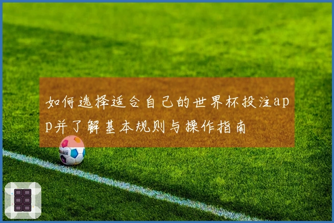如何选择适合自己的世界杯投注app并了解基本规则与操作指南